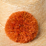 Mystras Straw Boater with Burnt Orange Pompom