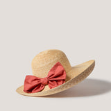Theia Fine Straw Picture Hat with Burnt Orange Bow