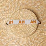 Vasiliki Straw Platter Hat with Ecru and Mustard Braid