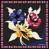 Flower Child Print Silk Scarf in Multicolour