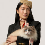 Cosmo Open-weave Straw Hat with Cat Ears