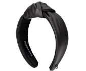 Leather Knot Headband Black - Image 2