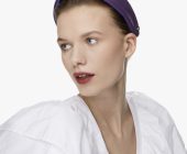Leather Knot Headband Lavender