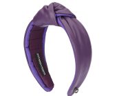 Leather Knot Headband Lavender - Image 2
