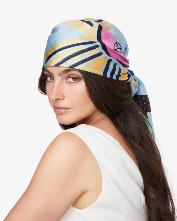 Silk Twill Scarf - Symi Sea