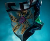 Silk Twill Scarf - Symi Sea - Image 4