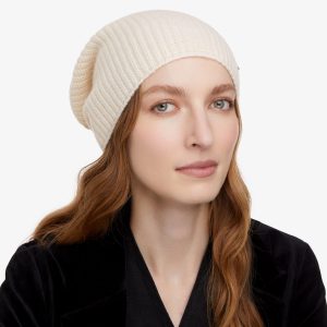 Cashmere Beanie - Chalk Cream