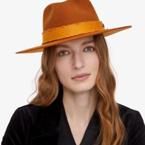 Wool Fedora - Saffron Brown