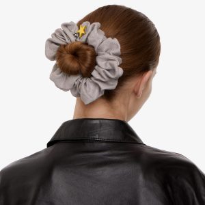 Scrunchie - Born A Star - Cream Taupe